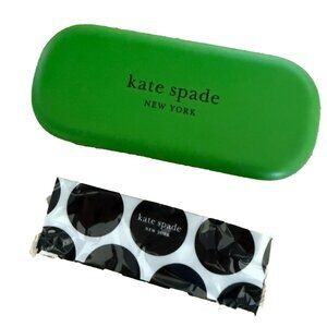 Kate Spade Green Women's sunglasses case come with a dust cloth